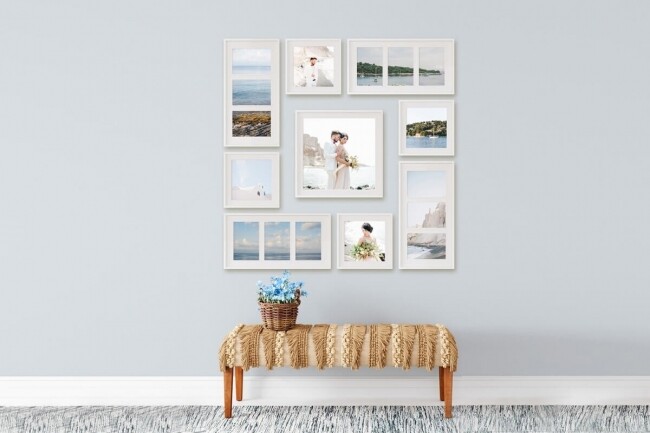 Σύνθεση με 9 Κορνίζες Συνολική Διαστάση   120 x 120cm