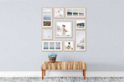 Σύνθεση με 9 Κορνίζες Συνολική Διαστάση   120 x 120cm